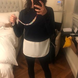 French Connection Sweater and Silk Shirt Combo